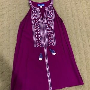 Purple Embroidered Dress